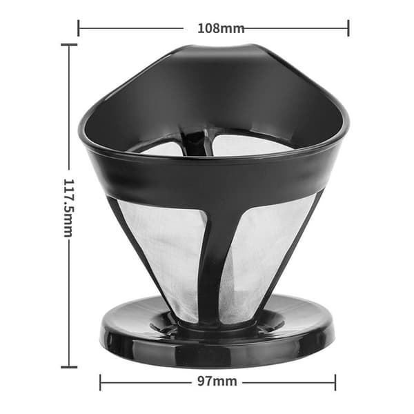 Reusable Cup Pour Over Coffee Maker Water Drip Coffee with Paper Disposable Filter Grinder Tool Yellow