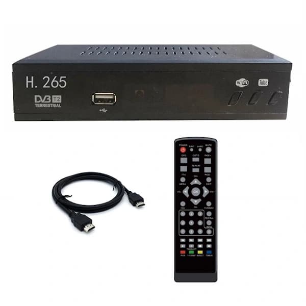DVB T2 HEVC 265 Digital TV-mottaker DVB-T2 265 1080P HD-dekoder USB Terrestrisk TV-mottaker Set Top Box EU-plugg