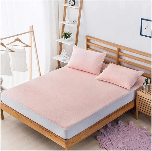 Cotton Fitted Sheet 90 x 200 Protection (Pillowcase not included) Pink