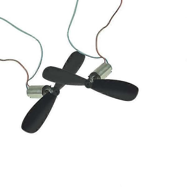 Detaljer om 2 stk. 3,7V 48000 omdr./min. kerneless elektrisk motor + propel til RC-legetøj -JA