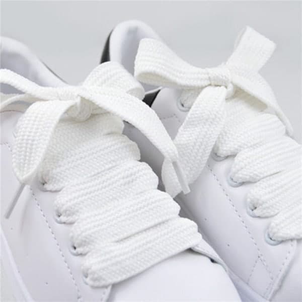 3 farver 1,5 cm brede snørebånd Unisex polyester snørebånd hvid white