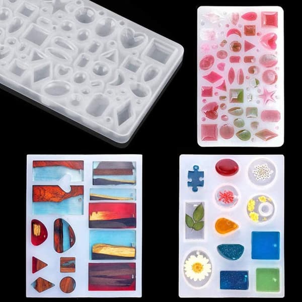 DIY harpiks bogstavs ornament silikoneform, 127 dele, lysform