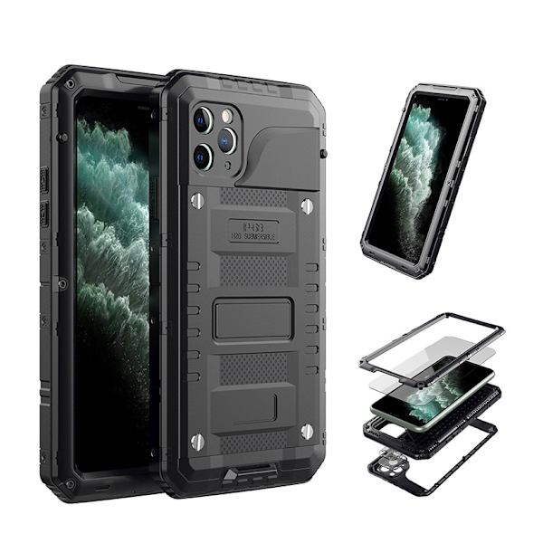 Compatible iPhone 11 Case Shockproof, IP68 Waterproof (black)