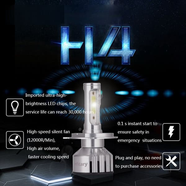 Bil H7 LED-lampe 6500K HB3 Tåkelys Billamper Diodelykter 9005