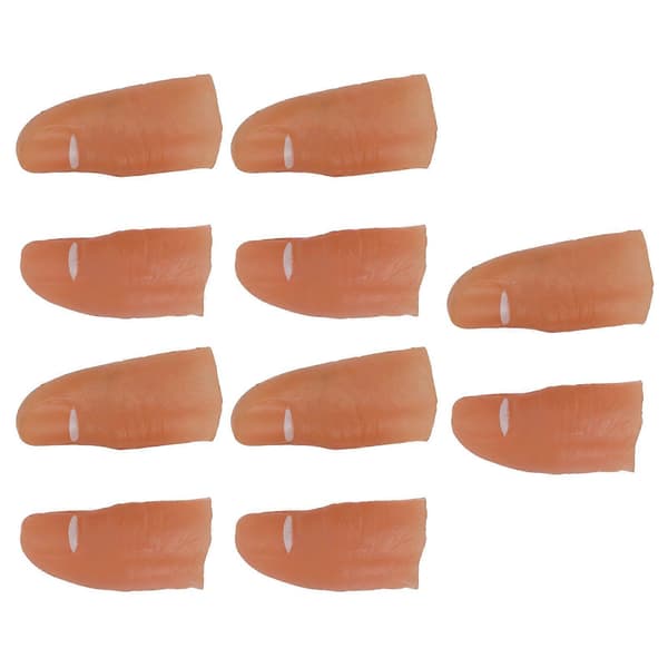 LED-fingerlys sæt med 5 batteridrevne tommelfingerlys til voksne Halloween-kostumer