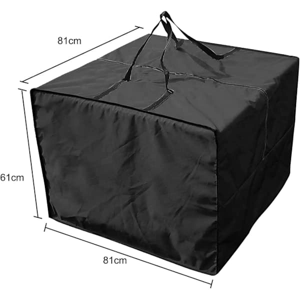 Vandtæt 80x80x60cm Havemøbelovertræk, Sort Opbevaring til Hynder