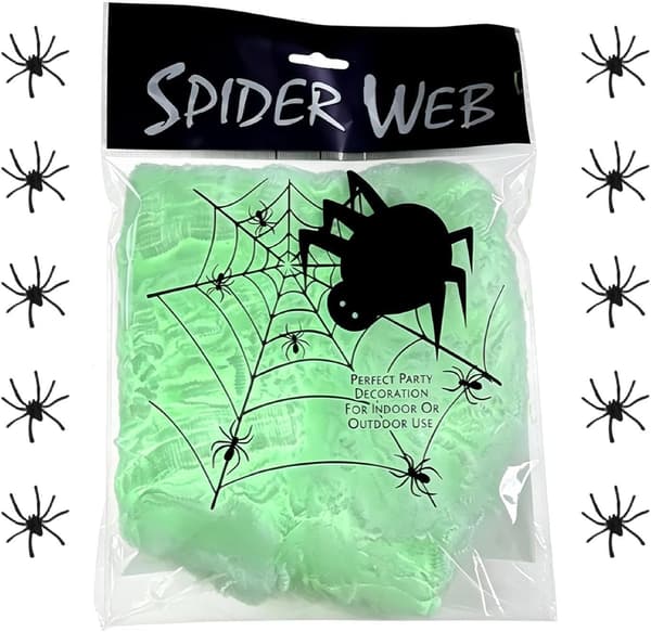 elastisk, mykt og gjenbrukbart Halloween-spindelvev