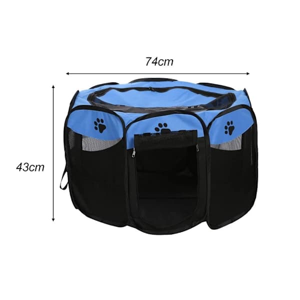 Foldable 8-Panel Dog Tent, 72 × 72 × 43 cm, Brown