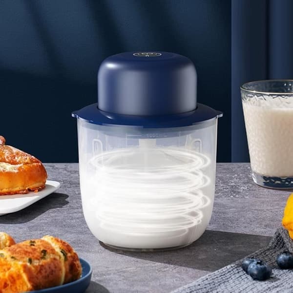 Electric Butter Churn Egg Beater, Easy to Use, Fast, Simple Kitchen Utensil, Style-Blue2