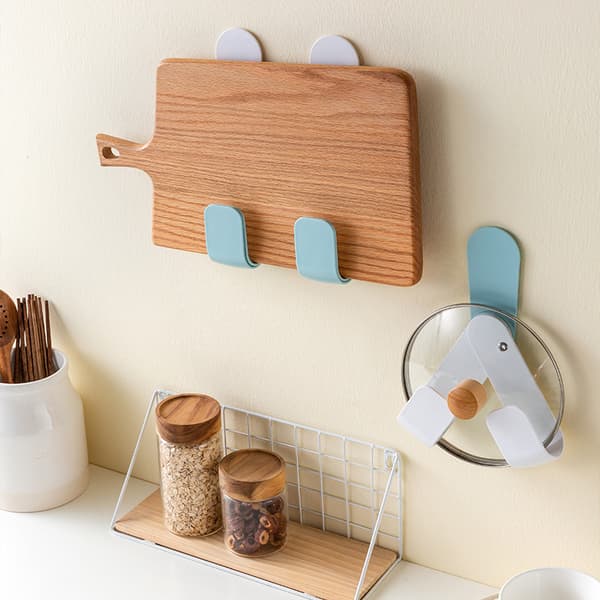 2-pack Wall Mounted Multifunctional Pot Lid Racks for Pot Lids, Kitchen