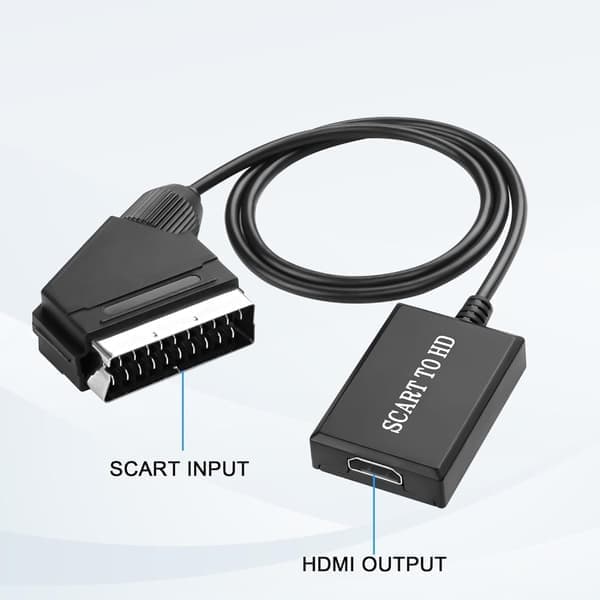 SCART til HDMI-konverter, 1080p-konvertering med lyd- og videounderstøttelse