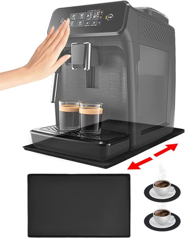 Underlag Kaffetrakter Silikonmatte med kant 47x29cm Helautomatiske kaffeunderlag