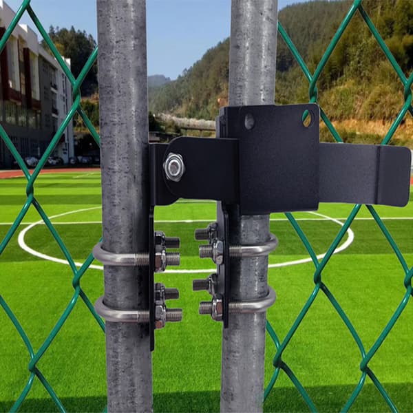 Double Gate Latch with Fixed Arm for Residential, Use this double gate latch where 2 gates swing together. Compatible with chain link