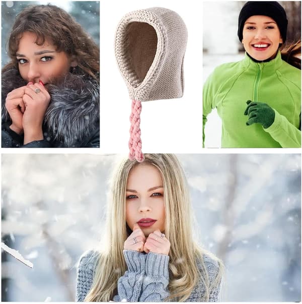 Generisk ulllue for kvinner termisk hodeplagg vindtett vinter khaki - kaki