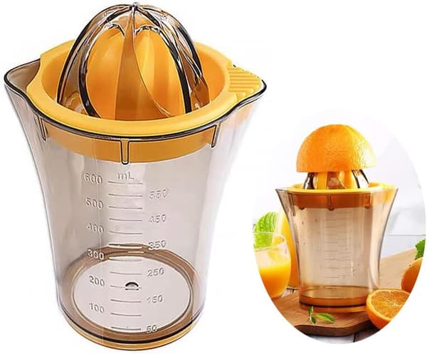Manual Juicer Citrus Juicer Press Machine with Scale, Seedless Hand Juicer Safe Fast and Efficient Juicing