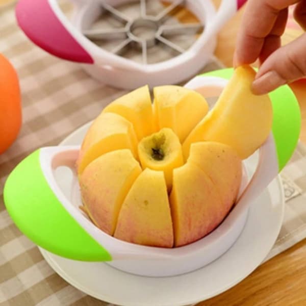 Apple Slicer and Corer (8 Blades) - Thin-slicing Apple Wedger 2-in-1 Apple Corer and Slicing Tool with Non-slip Soft Grip.