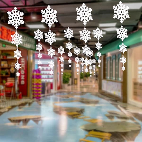 Vinter Juleophæng Snøfnugdekorationer, til Jul Vinter Feriefest Hjemdekorationer