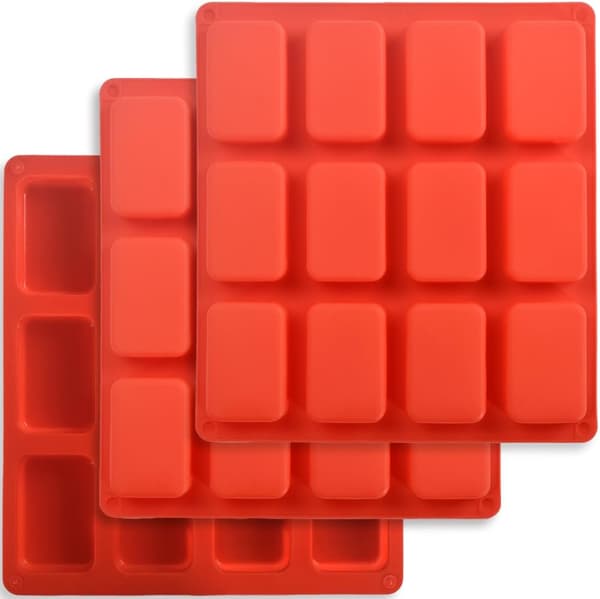 Mini Silikonebrødform, Non-stick Mini Brødform, 12 Hullers Silikone Bageform til Mini Brødstykker, 3 Pak