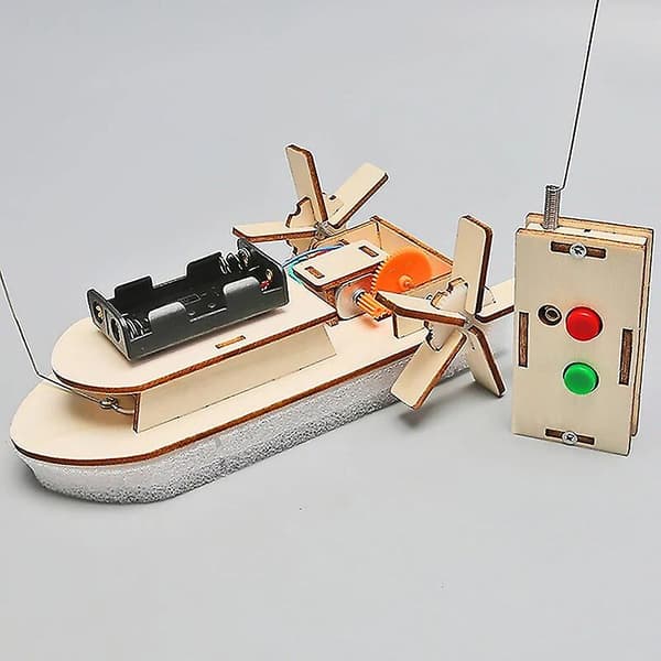 DIY Science Toys Remote Control Boat Kids STEM Educational Experiment Puzzle Toy For Children's Development