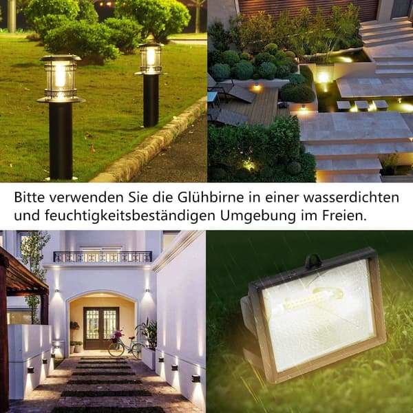2-pack R7s LED-lampor, 118 mm, varmvitt, 3000K 230V AC