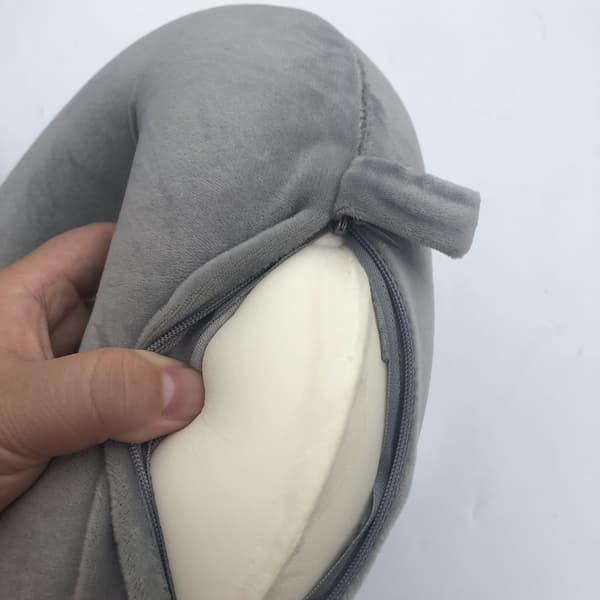 Resekudde, rent memory foam U-formad nackkudde, superlätt bärbart nackstöd perfekt för flygplansstol, bil, hem, kontor, vilokudde