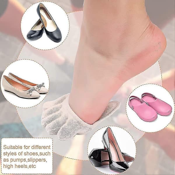 6 Pairs Toe Socks Invisible Socks Five Finger Half Socks Non-Slip