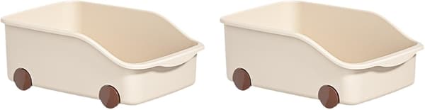 2-pack Kitchen Cabinet Organizer with Wheels Assorted Storage Bin for Bathroom Pantry Cabinet Refrigerator Under Sink