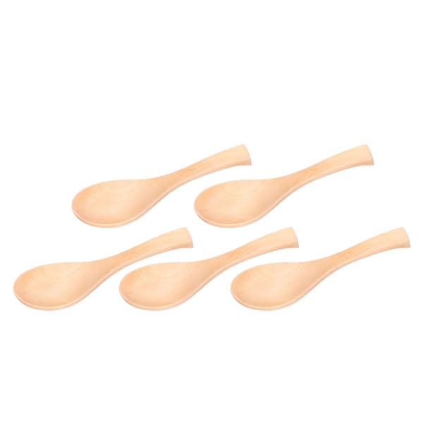 5-pack Natural Wooden Spoons with Bowl Handle KLB