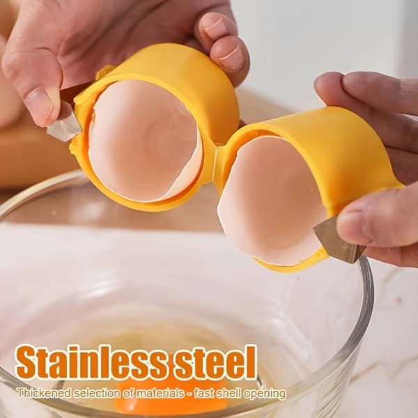 2-pakning Eggseparator og Skallfjerner - Raskt og enkelt eggsepareringsverktøy