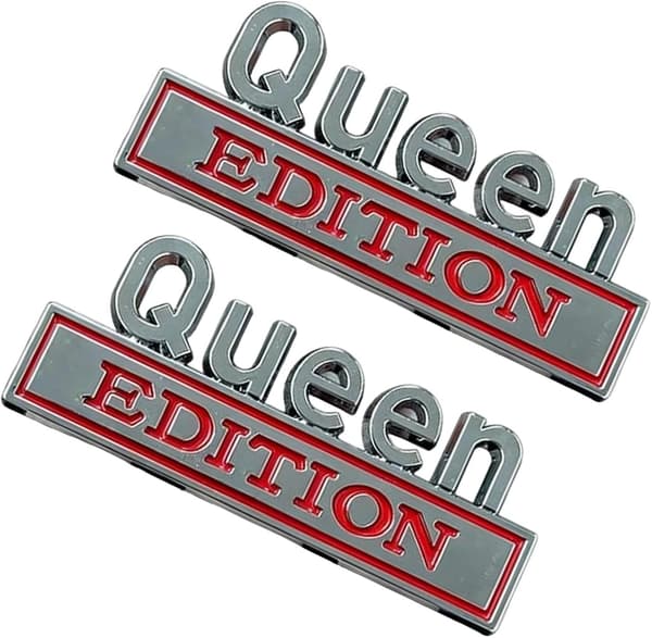 3D-klistremerker \"Queen\"-utgave, 2 stk, , 3D D. - D.