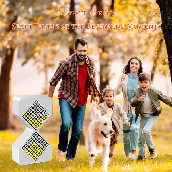 LED Digital Hourglass Timer - Adjustable 1-30 Min, Dimmable, USB Rechargeable for Study, Kitchen, Workout, Gift for Tech Lovers
