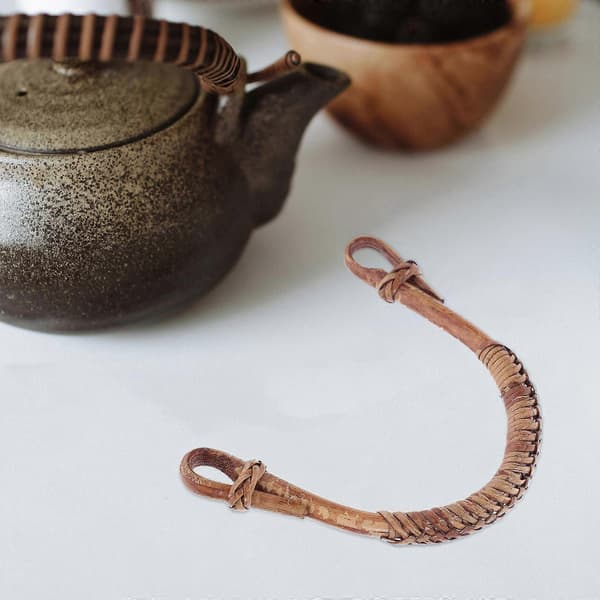 Teapot Handle for Ceramic Teapot, Replaceable Anti-Scald Handle 2 pcs [DB]