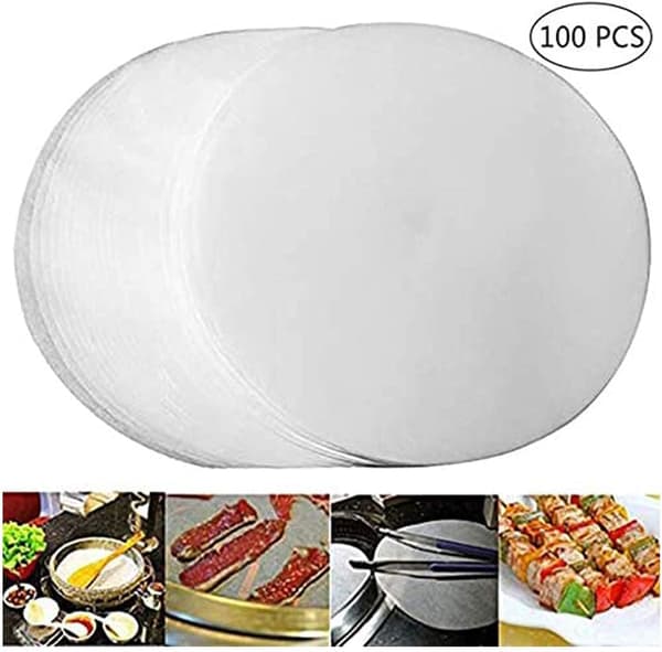 100 stykker 8 tommer bagepapir non-stick kageform non-stick