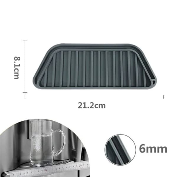Vattenbehållare Bricka Silikon Kylskåpsdroppbricka SVART svart