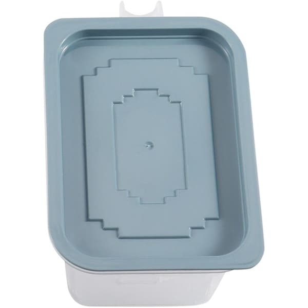 Household Kitchen Storage Box Fruit Vegetable Egg Refrigerator Storage Box Transparent Sealed Refrigerator Storage Box, Blue