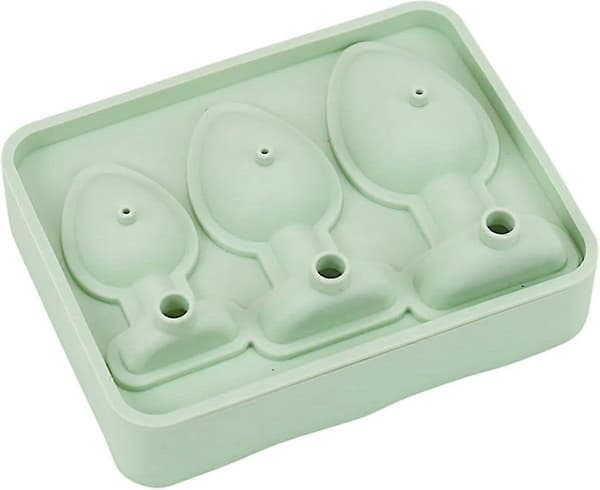 Prank Butt Plug-shaped Ice Cube Molds, Funny Silicone Mold for DIY Cake Chocolate Candy Green