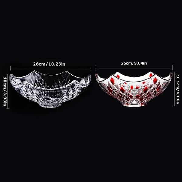 Fruit Bowl Fruit Basket Thick Transparent Glass Fruit Bowl, European Style Creative Fruit Plate, Embossed Fruit Bowl for Home