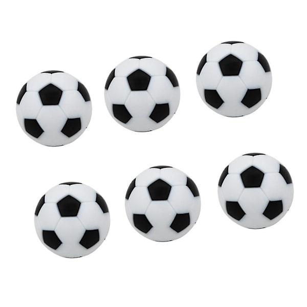 6 stk 32 mm Bordfodbold Fodbolde Foosball Bolde Erstatning Sort