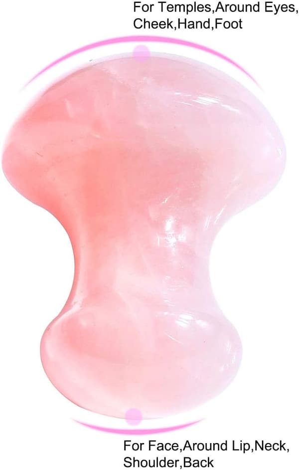 Mushroom Gua Sha Scraping Massage Tool Natural Stone Face DXGHC