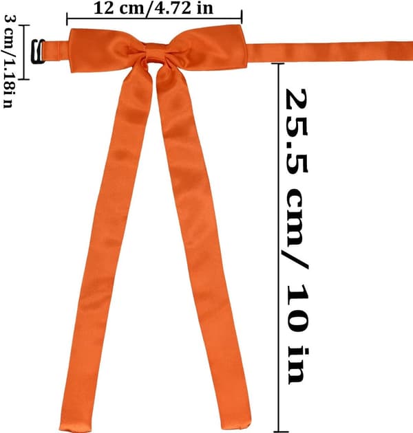 Dameflue, justerbar, ferdigknyttet, sommerfuglknute, skjorter, slips, TD6 Gr. one size, oransje -