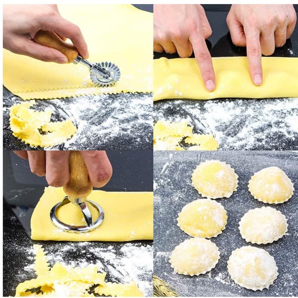 13-delt Ravioli- og Dumplingmaker Ravioliform i Rustfritt Stål