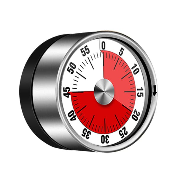 Magnetisk mekanisk timer Sølv Silver 123