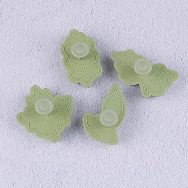 4 stk/sett DIY form bladform 3D kakekjeksformer k 8 STK 8 PCS onesize