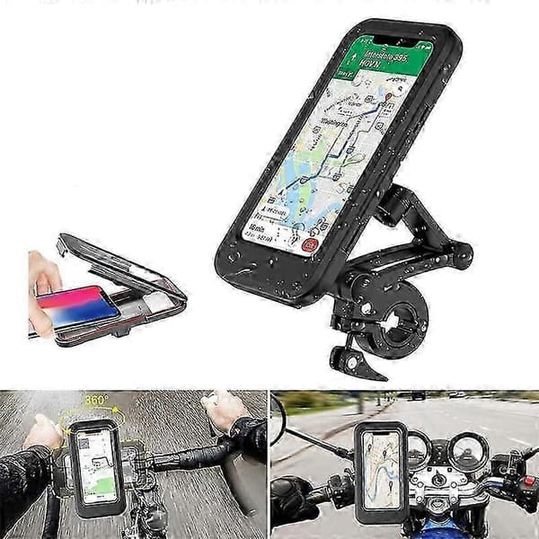 Universal Waterproof Bicycle Motorcycle Phone Holder for Samsung iPhone Xiaomi Mobile Phone Handlebar Mount Stand 360 Adjustable Touch Screen Cover