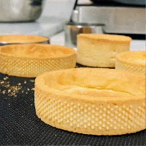 Perforerede Tærteringe Sæt Tærte Tamper Mini Mousse Kageringe Med 8 stk. Fransk Dessert Mousse Quiche