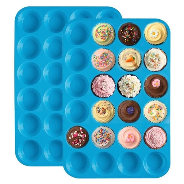 Muffinsform i silikone, 24 cupcakes eller bagværk