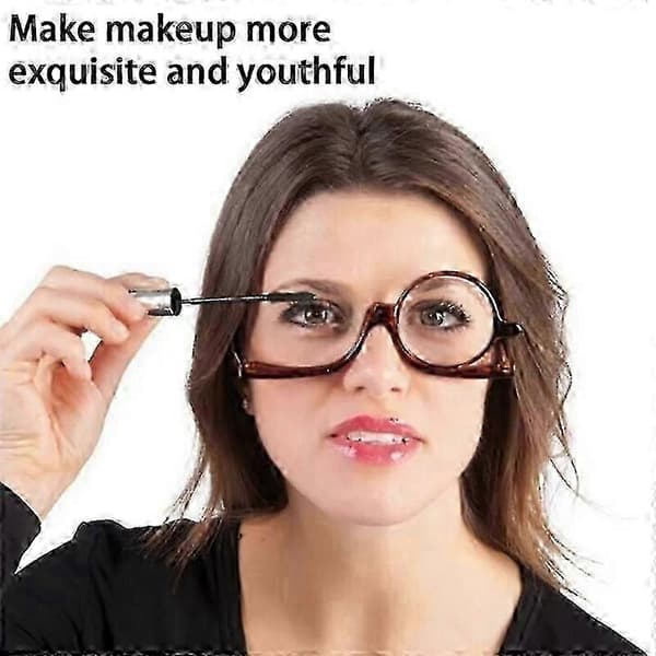 Magnifying Makeup Glasses Rotating Makeup Reading Glasses Anti Blue Light Glasses