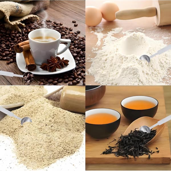 Kaffeske måleske, 15 ml rustfri stål kaffeske 4 stk.