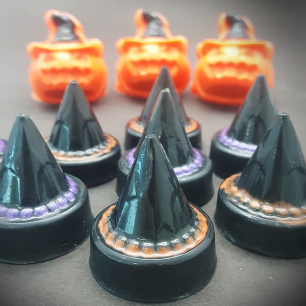 Pralineform Heksehatte Chokoladeform - Halloween - BWB 9645 - 3-dels form