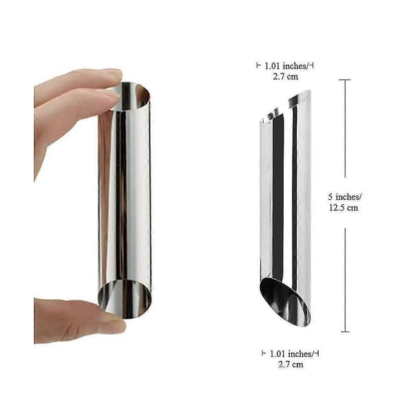 30 stk Cannoli Rør Forme Sæt Rustfrit Stål Non-stick Flødehorn Danske Bageforme Til Skaller Cr (FMY) Sølv Silver